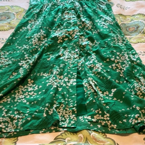 Ba&sh Green and White Floral Dress S - Picture 9 of 13